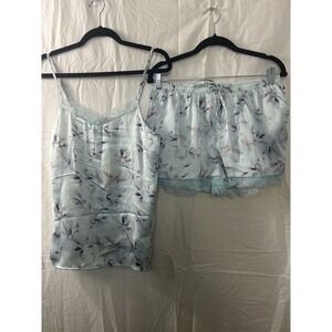 Sincerely Jules Lingerie Cami &‎ Shorts Floral Lace Size M NEW NWT Turquoise